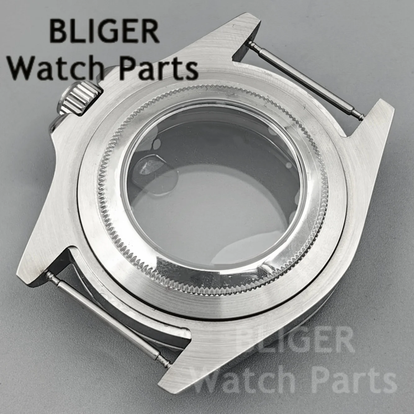 BLIGER 43mm Stainless Steel Watch Case Black Blue GMT Bezel Waterproof For NH34 NH35 NH36 PT5000 Miyota8215 DG2813 3804 Movement