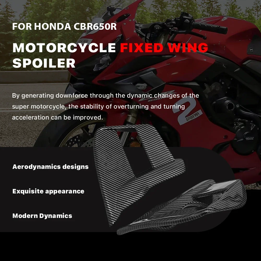 

Aerodynamic Fixed Wing Spoiler Motorcycle Part Suitable For Honda CBR650R CBR650RR 2019-2023 Models
