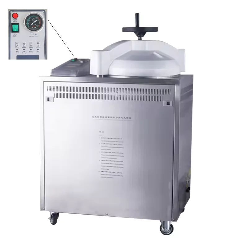 Vertical Steam Internal Cycle Autoclave 50L 75L 100L Laboratory High Pressure Sterilizer For Clinic and Salon