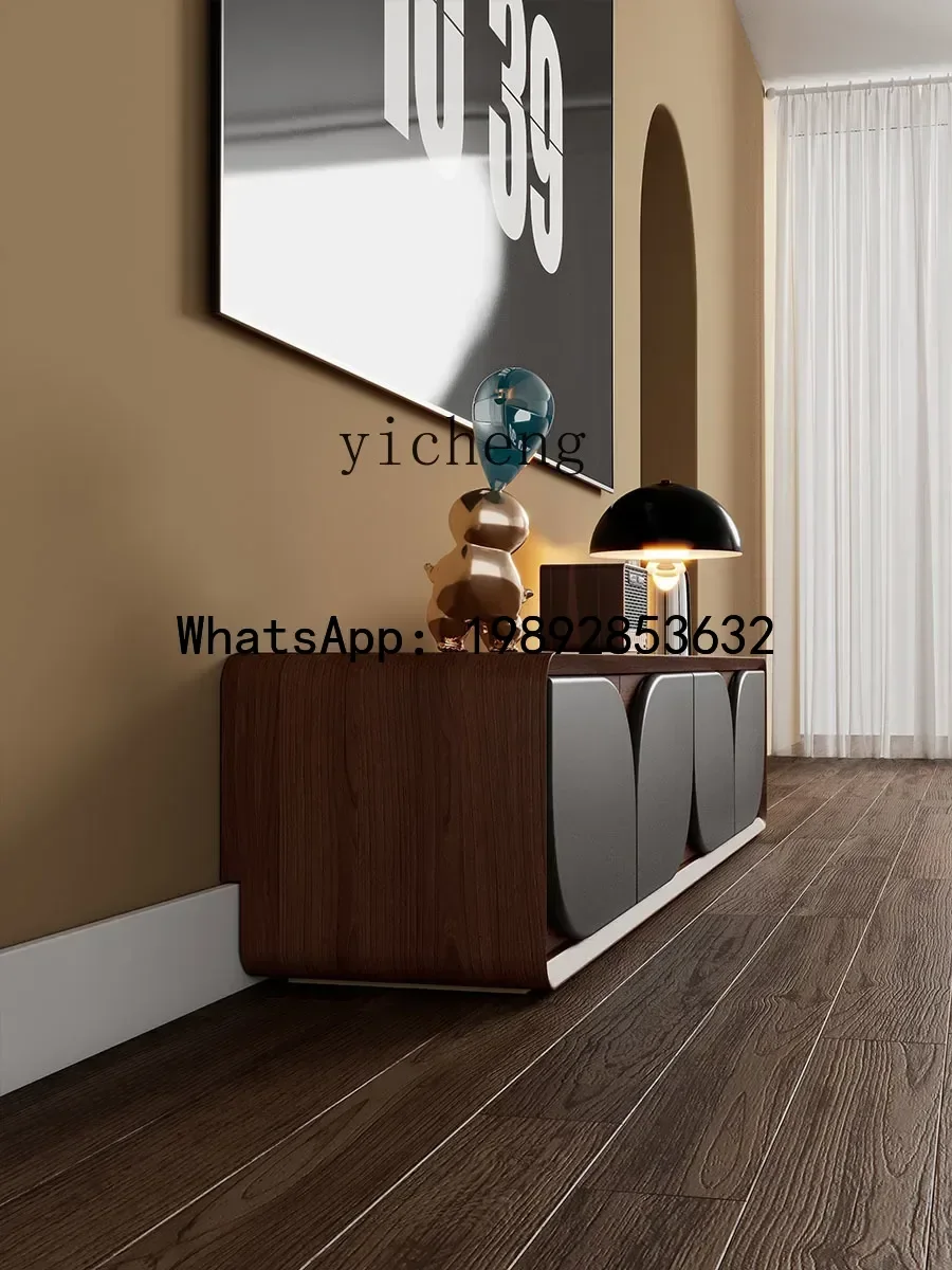 

z7 all solid wood TV cabinet living room home simple modern pure solid wood floor coffee table TV cabinet