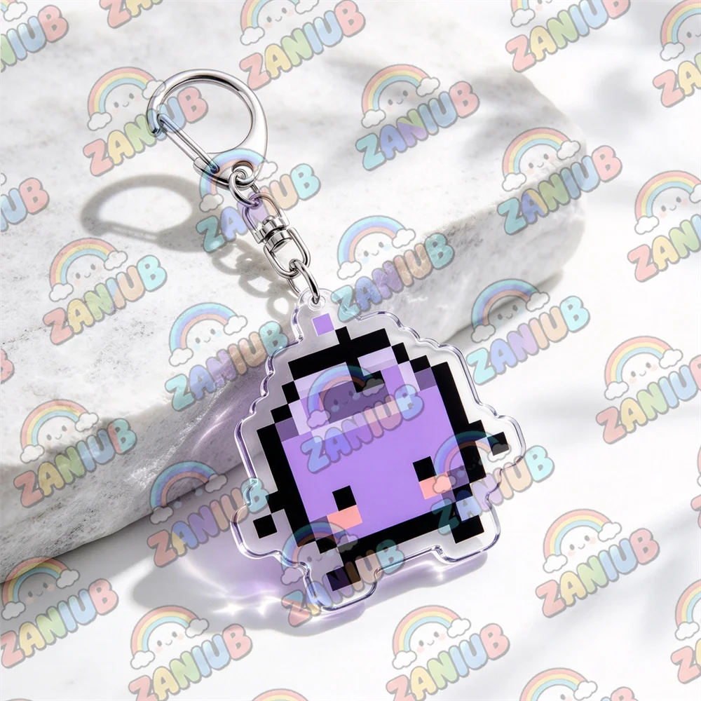 Popular Pixel Game Elements Keychains for Accessories Bag Charm Key Chain Keyring Fans Gamer Gaming Friends Gifts