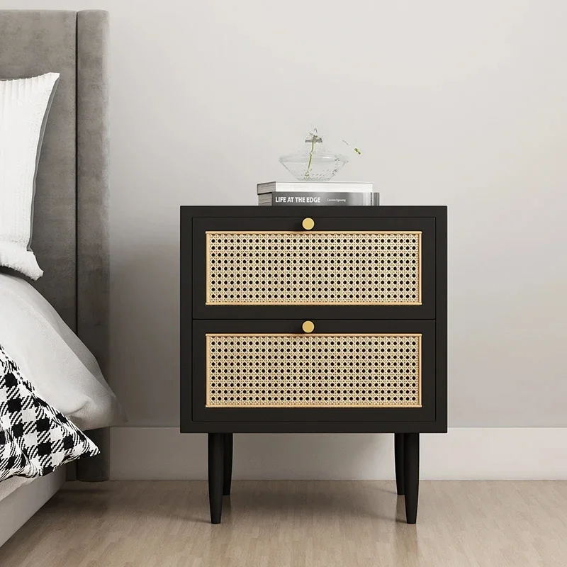 Retro Small Nightstand Table Storage Minimalist Luxury Modern Bedsides Table Space Saving Cool Mesitas De Noche Furniture