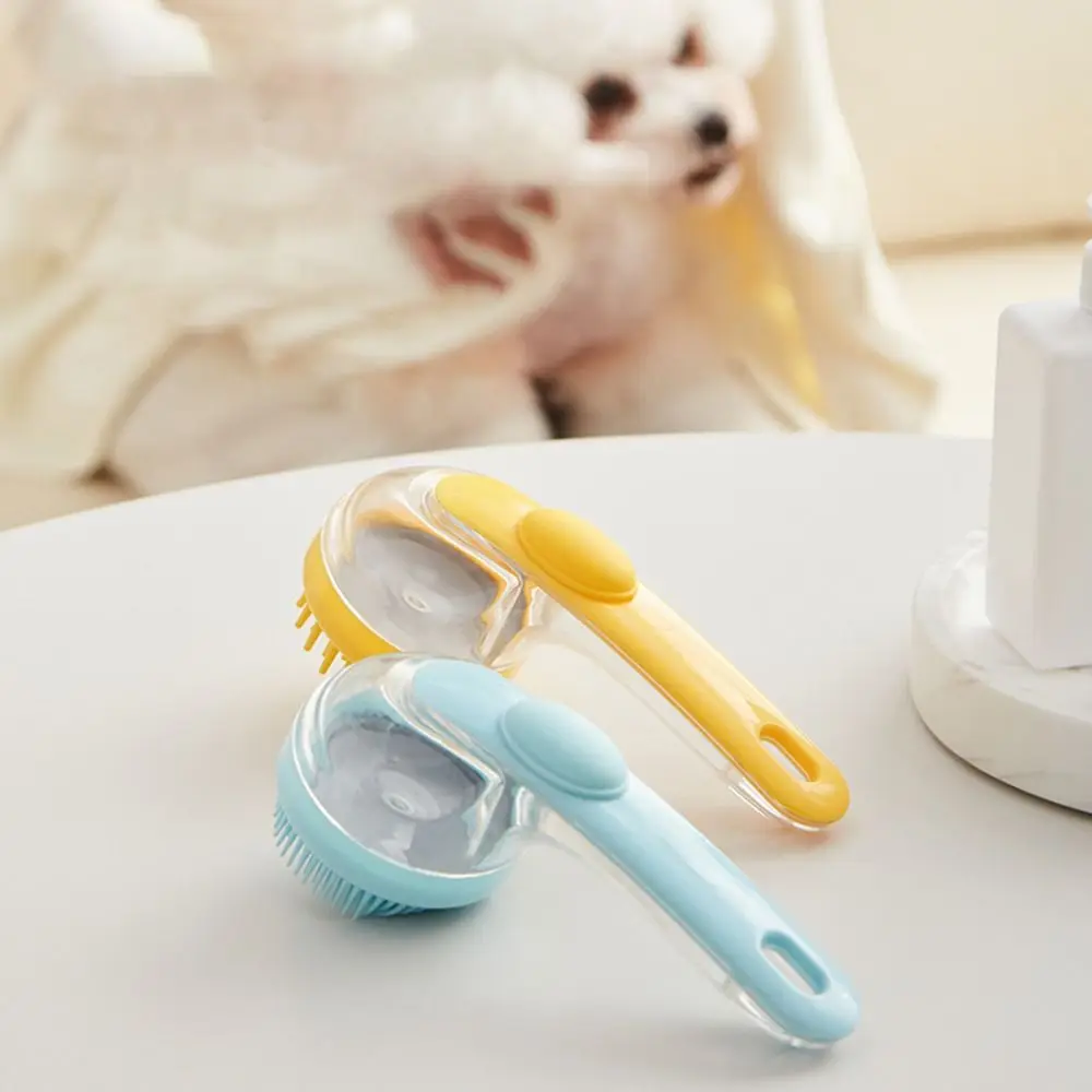 

New Kitten Brush Pet Bath Brush Pet Supplies Cleaning Brushes Shampoo Brush Long Handle Pet Hair Removal Brushes for Pet