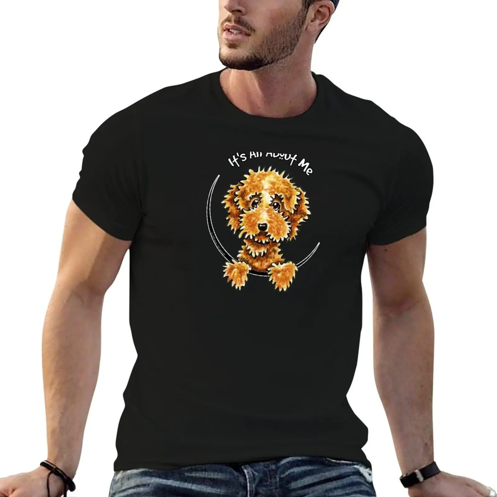 Cockapoo Tan IAAM T-Shirt Simple Line Art Print Tee