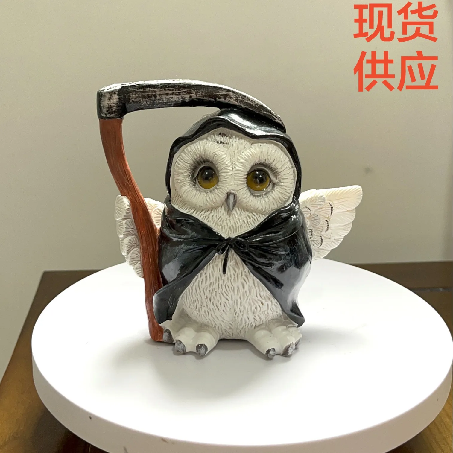 

Cross-border Halloween Reaper Sickle Owl Reaper Wings Spreading Tabletop Ornament Home Decoration Ornament