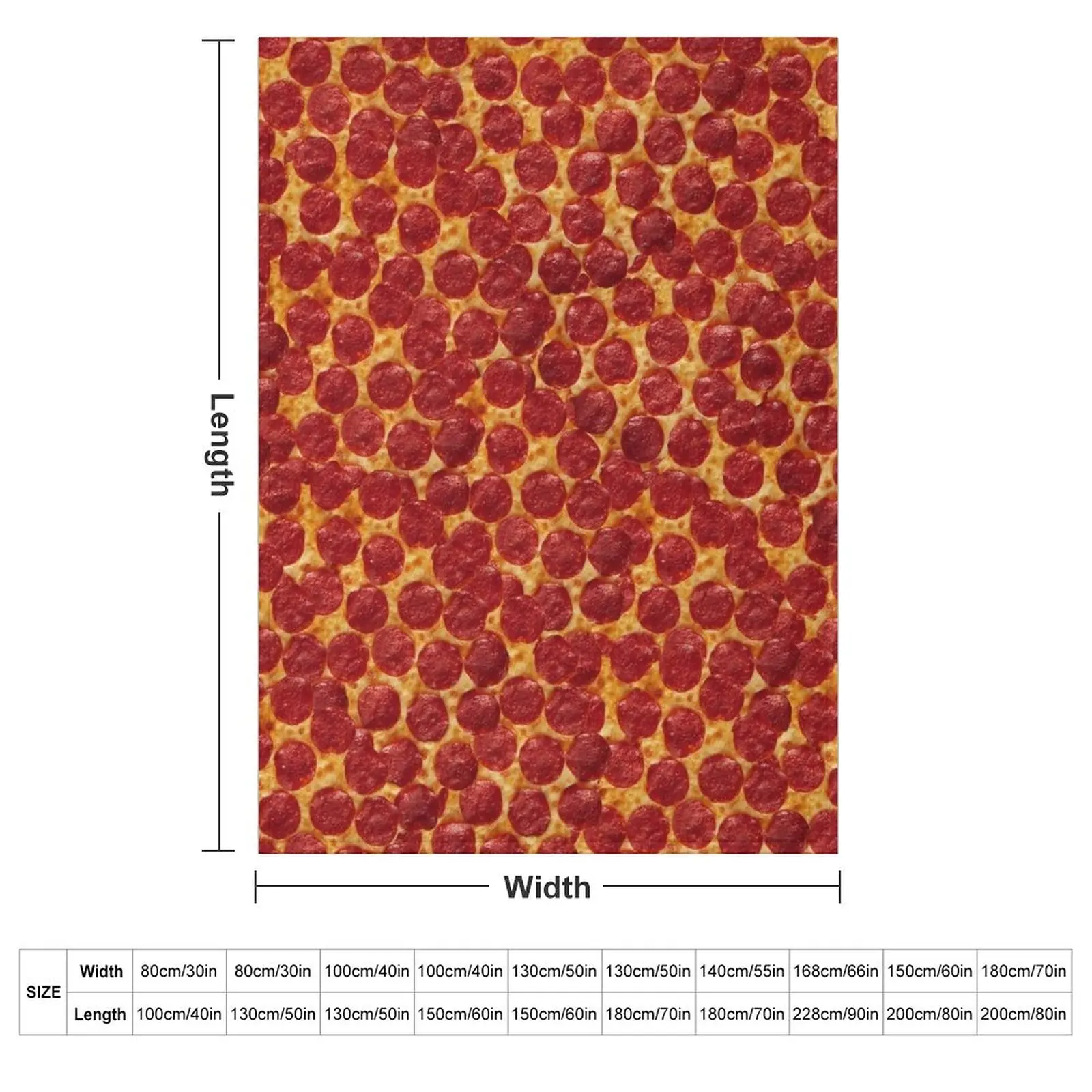 Funny Pepperoni Pizza Food Blanket Throw Blanket Warm Sofas Luxury Designer Blankets For Bed valentine gift ideas Blankets