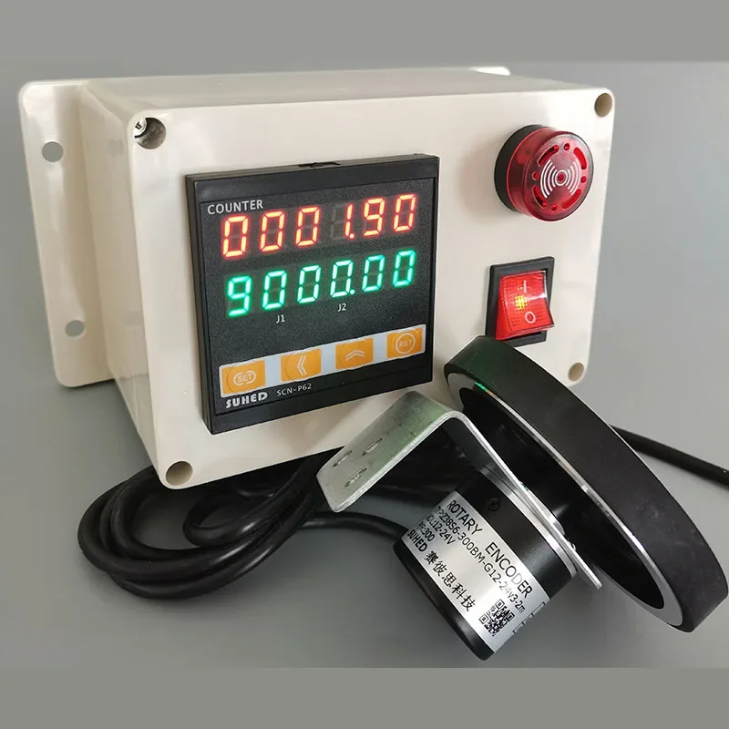 Meter Counter High-precision Roller Type Electronic Induction Length Measuring Alarm Automatic Meter Counter