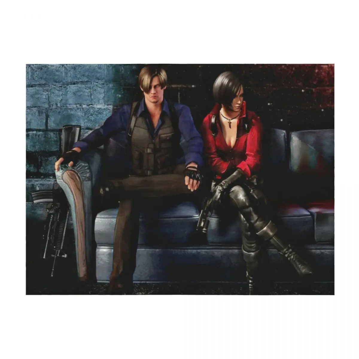 

Leon and Ada Wong Throw Blanket warm for winter Sofa Luxury Designer Blankets For Sofas Blankets