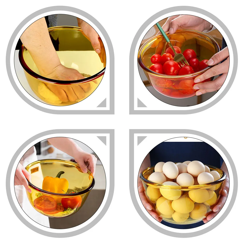 

Mixing Bowls Stackable Glass Kitchen Clear for Small Extra Large Prep Serving Salad