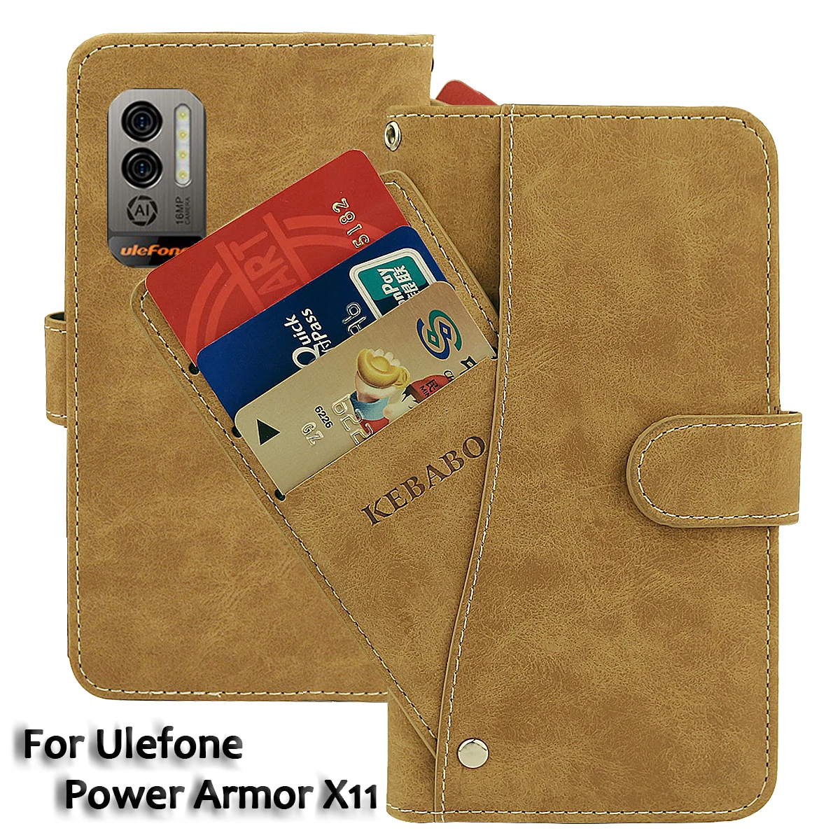 Винтажный кожаный кошелек Ulefone Power Armor 16XX6 X11 Pro, роскошный специальный противоскользящий чехол, защитные чехлы для телефона, сумки