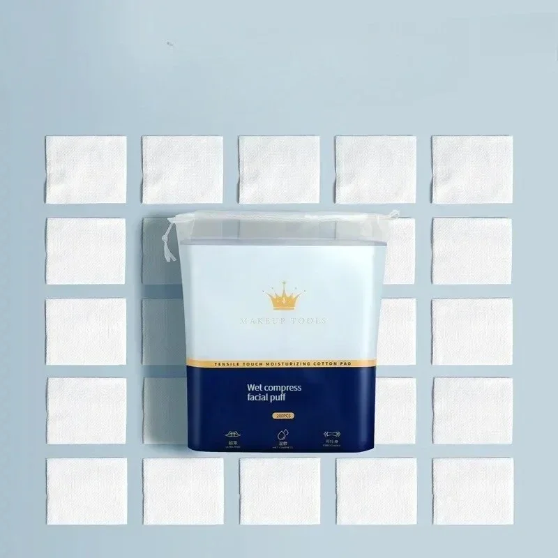 200PCS Breathable Facial Mask Paper Wet Cotton Stretch Disposable Water Saving  Cotton Pad Portable Makeup Removal Cotton Piece