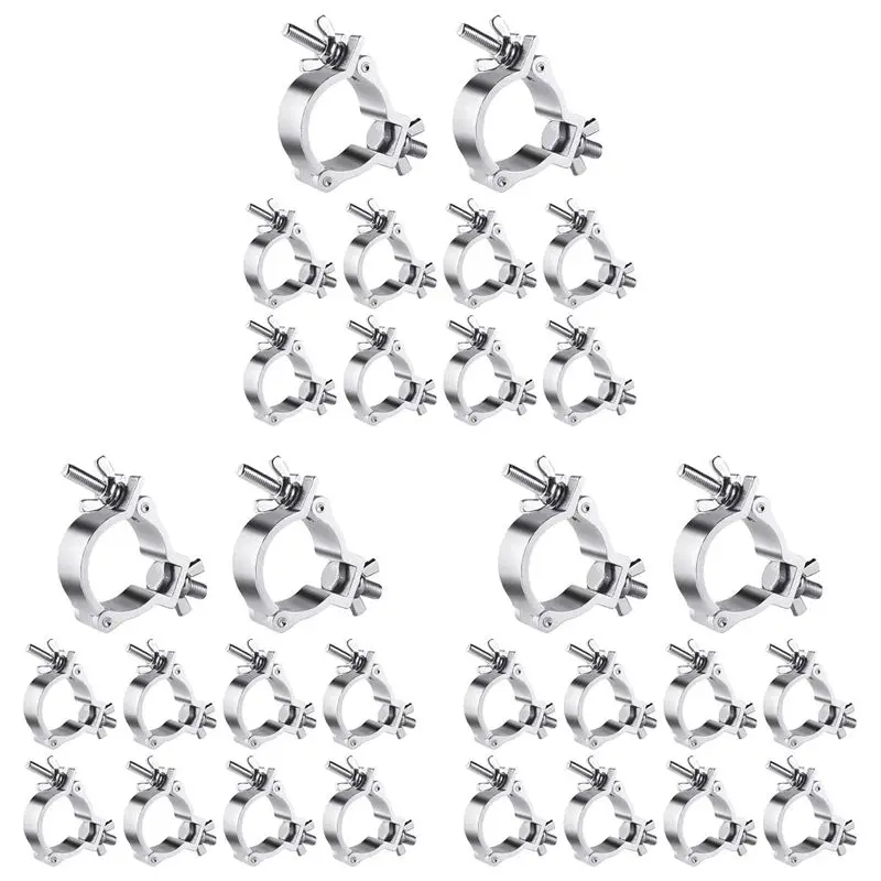 

ABMH-30Pcs 2 Inch Truss O Clamps,Aluminum Stage Light Clamps For Truss,220LB LED Par Light Clamps For 48-51Mm OD Tube / Pipe