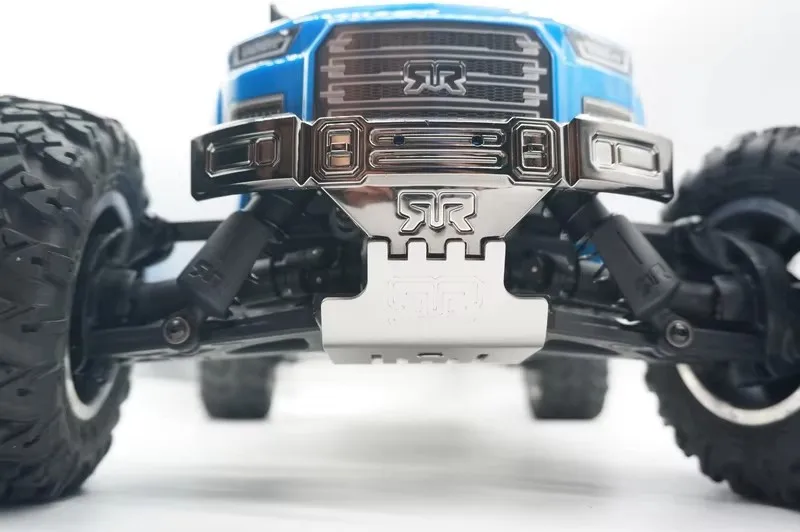 لوحة حماية من تأثير الهيكل من الفولاذ المقاوم للصدأ خفيفة الوزن لـ 1/10 Arrma Big Rock #5