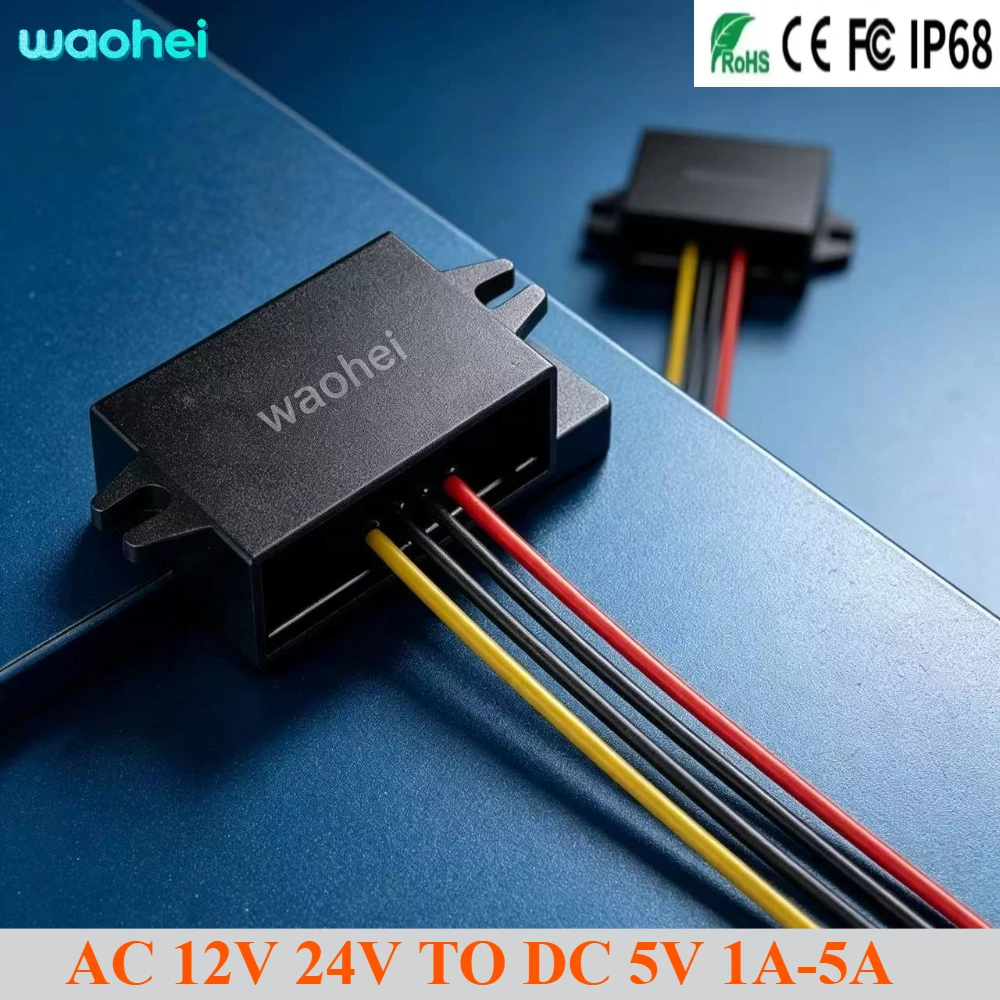 12V24V To 5V 1A2A 3A 5A AC To DC Converter Power Converter AC12V 24V To DC5V 5A 25W Power Module for LED Monitoring Equipment CE