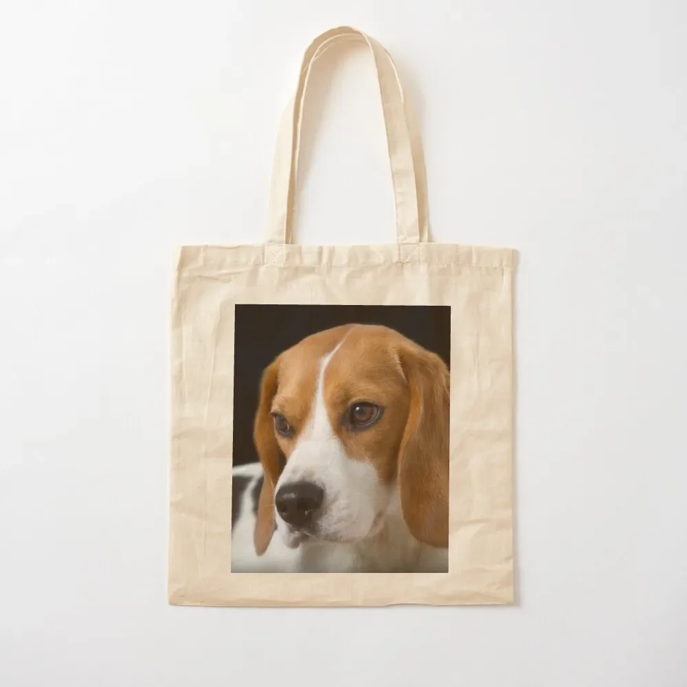 

Beagle on the Black Tote Bag bags for women Cloth bag canvas shopping bag custom canvas