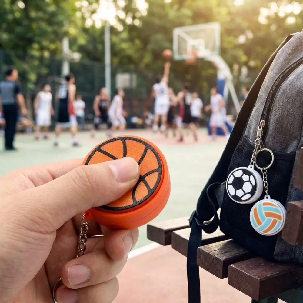 3D Printed Sports Balls Clicker Key Chain Sport Theme Basketball Baseball Sensory Clicker Football Tennis Cartoon