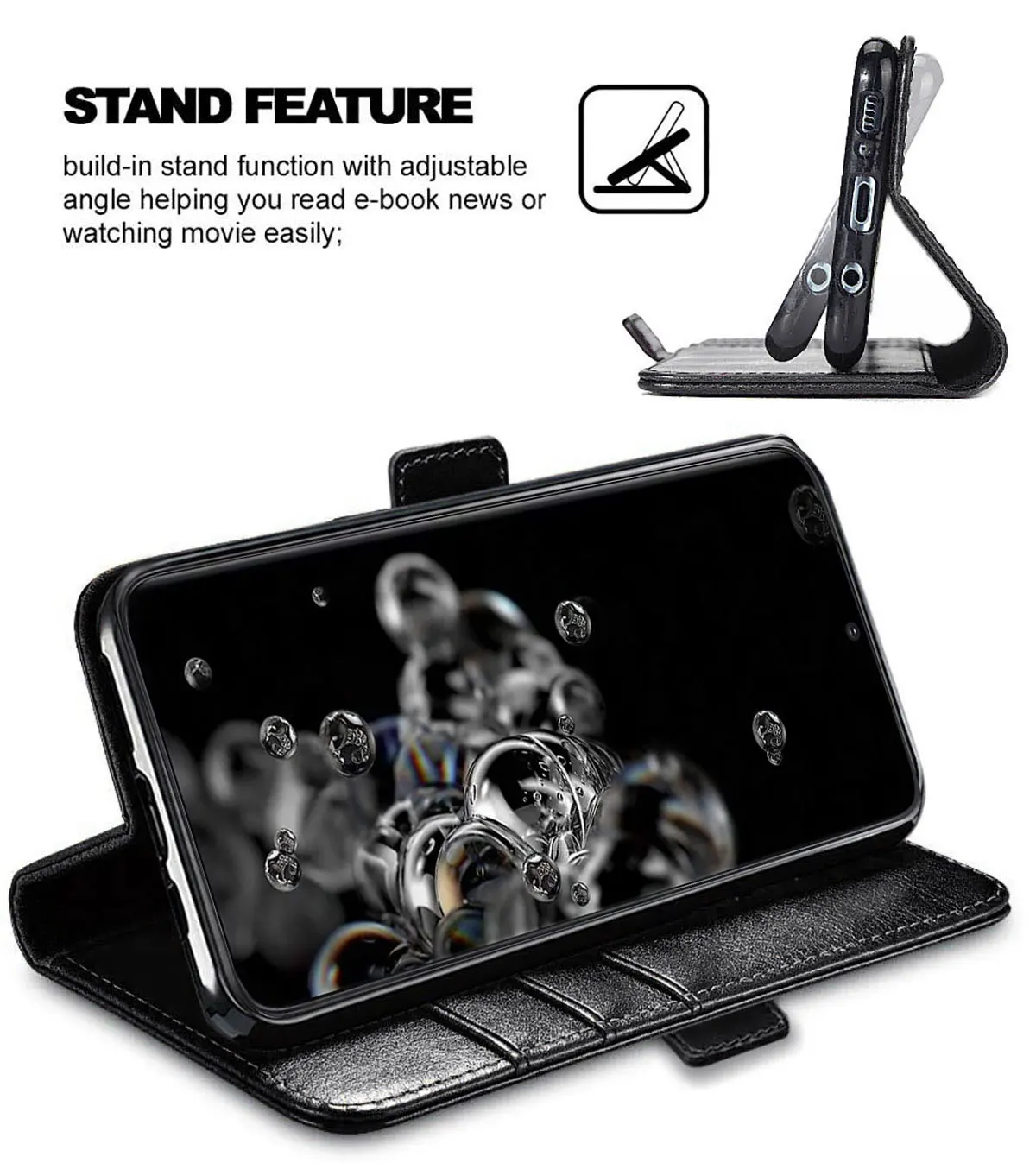 For Samsung Galaxy Note 9 Phone Leather Case Shockproof Wallet Card Slot Pouch Holder Kickstand Flip Cover image 5