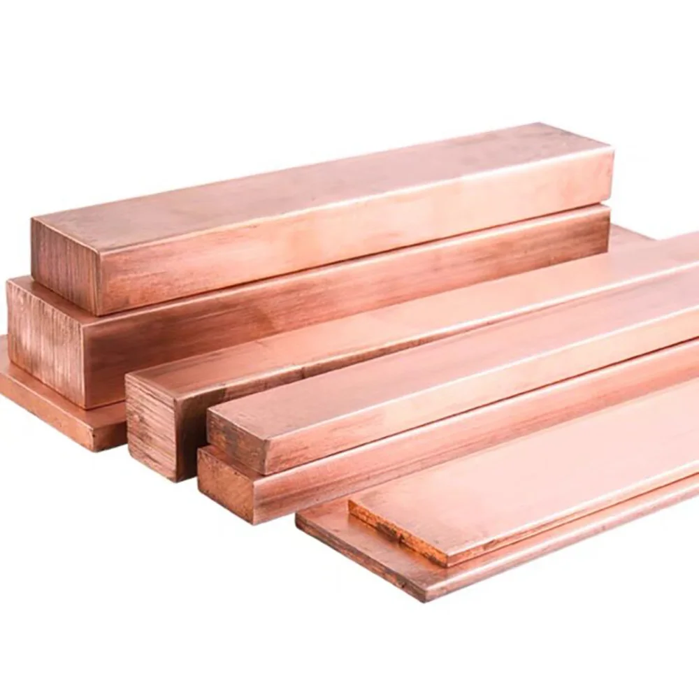 T2 Red Copper Flat Bar Plate Strip Thick 0.05/0.1-20mm Pure Copper Rectangular Solid Metal Sheet Width 15/20/25mm Length 500mm