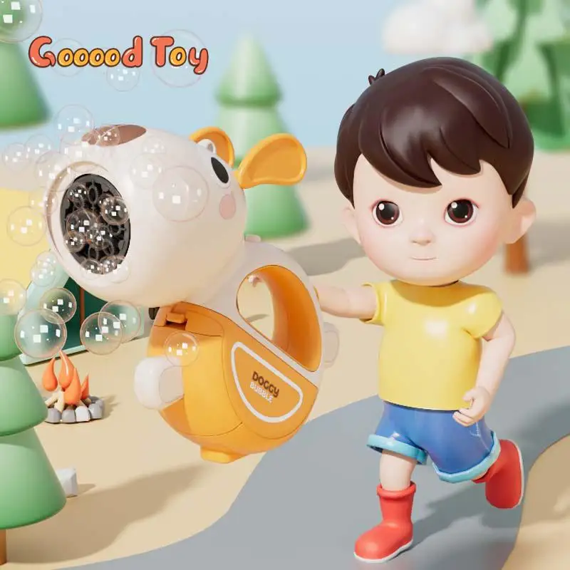 Cute Soap Bubble Gun Automatic Bubbles Machine Handheld Bubble Blowing Gun Children's Toys for Kids Outdoor Party Games Gifts