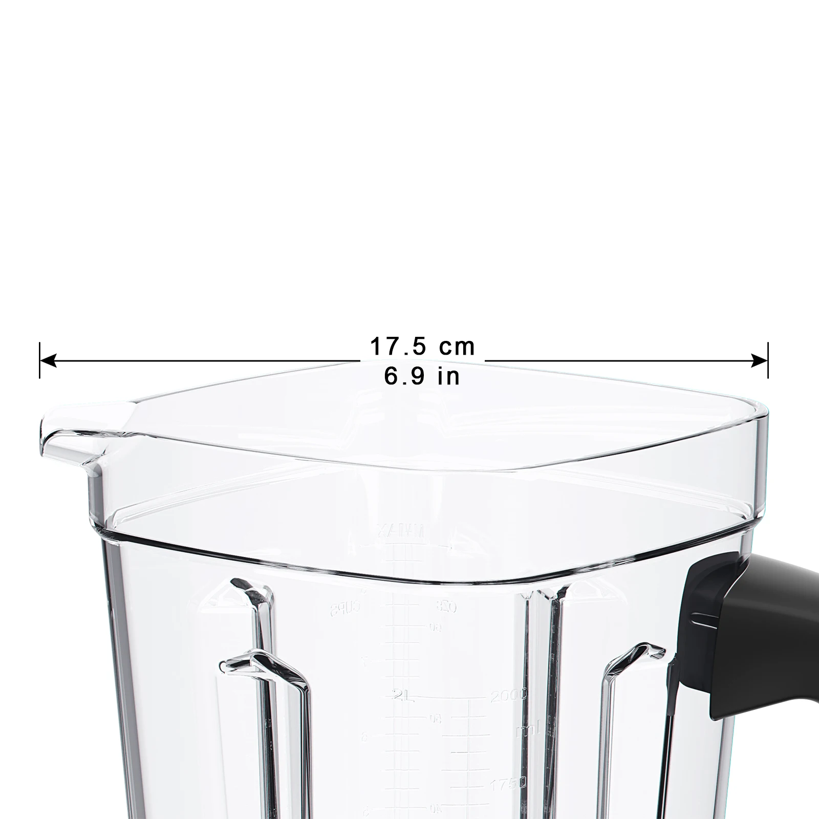 T5200 Blender mixer spare parts 2L Square Container Jar Jug Pitcher Cup bottom with serrated smoothies blades lid BPA FREE