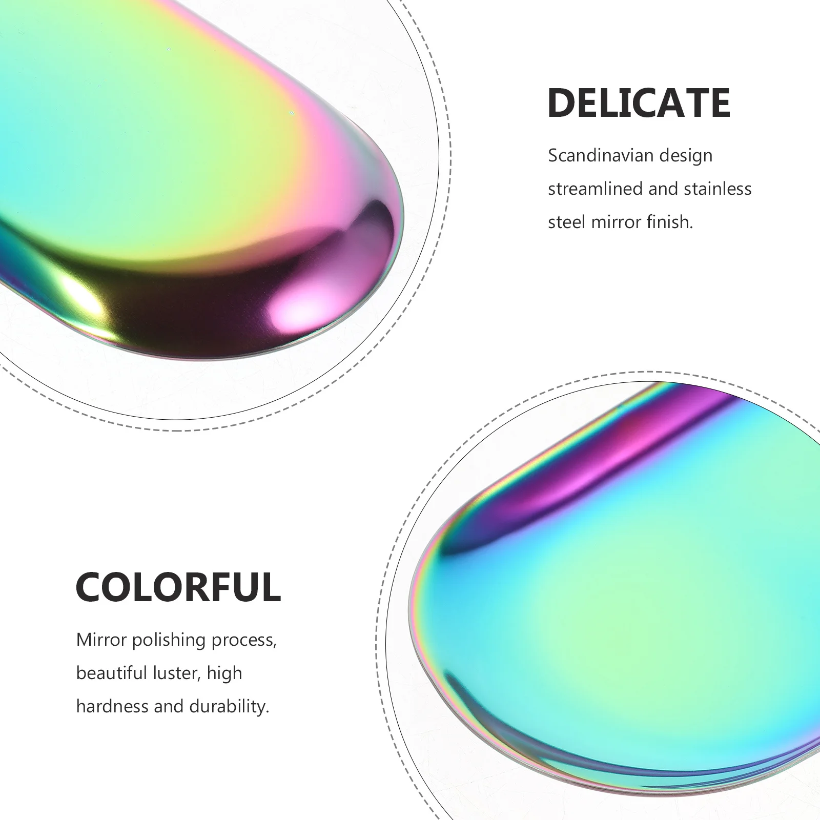 2Pcs Oval Stainless Steel Jewelry Tray Metal Jewelry Holder Desktop Organizer Storage Display Dish Dresser Adornment