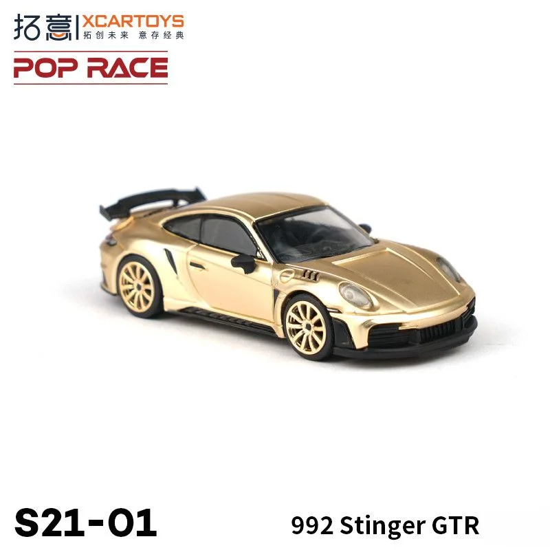 Topi 1/64 Alloy Toy Simulation Porsche Supercar Decoration Miniature 992 Stinger GTR Car Model