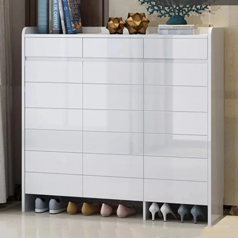 

Cheap Wall Shoe Rack Drawer Designs White Cabinet Organizer Storage Shoe Rack Hallway Vertical Muebles Living Room Decoration