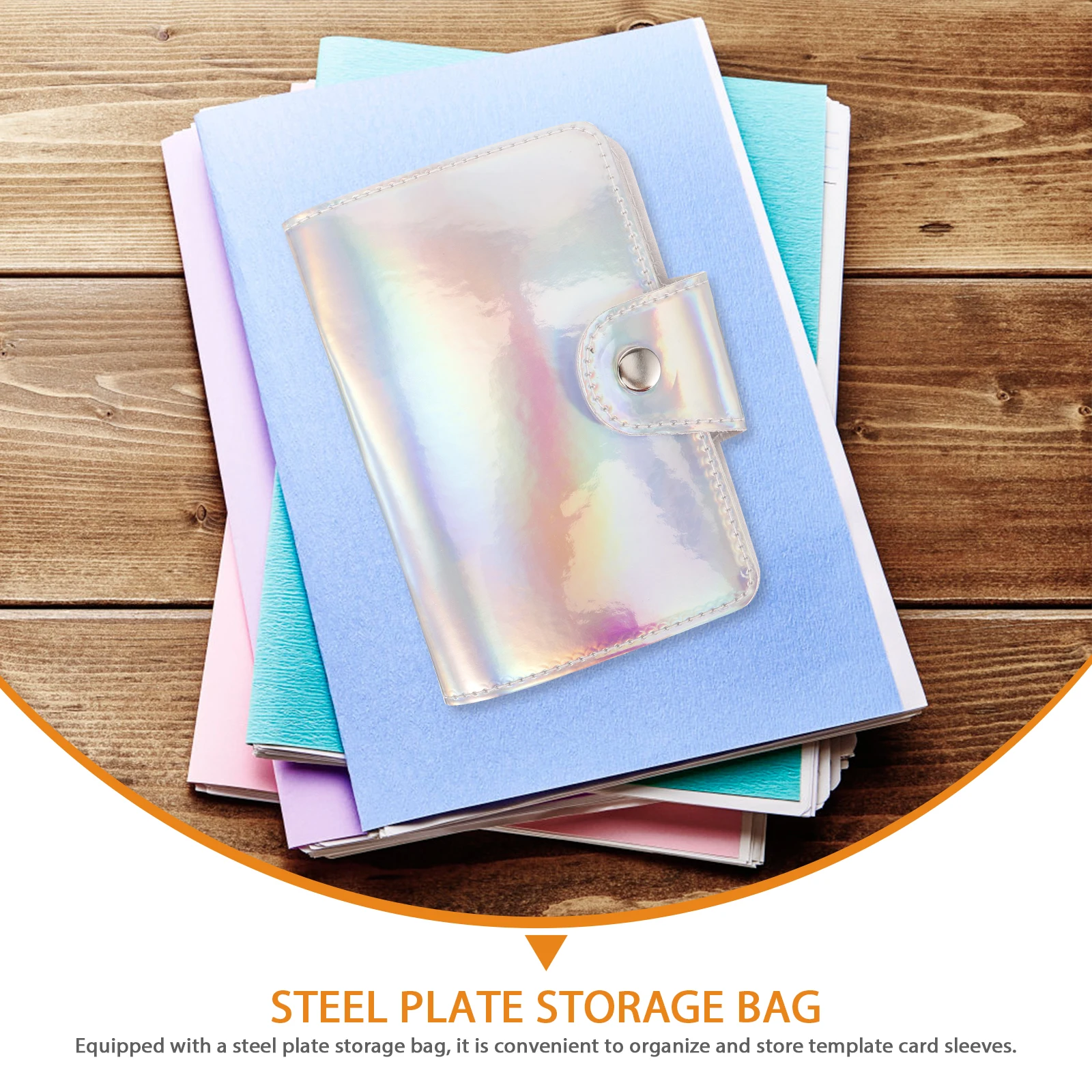 

Nail Art Template Storage Bag Case for Stamping Plates Steel Sleeve Holder Silver 3 6 5 12 5 Sizes Portable Design Multiple