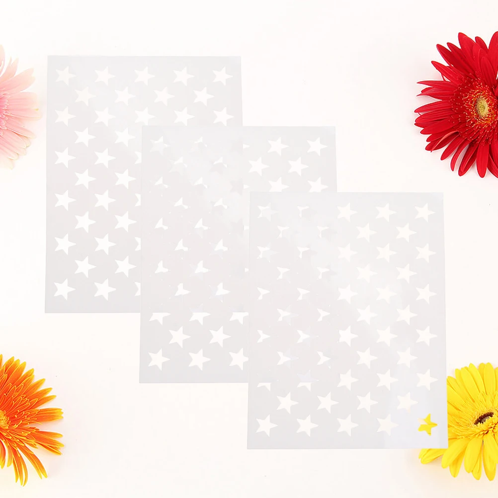 

3pcs Star Stencil Premium Plastic Hollow Painting Stencils For Wall Wood Fabric Diy Crafts Decor Art Supplies L Size