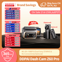 2025 New DDPAI 4K Dash Cam Z60 Pro Support Rear and Interior Car Camera SONY STARVIS2 678 Sensor  5GHz Wi-Fi ADAS 4G DVR