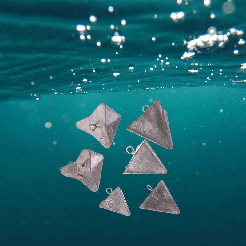 Triangle Lead Pendant Water Drop Lead Thallium Sea Fishing Positioning Lead Pendant Fishing Sinker | 30-140g Fishing Accessories