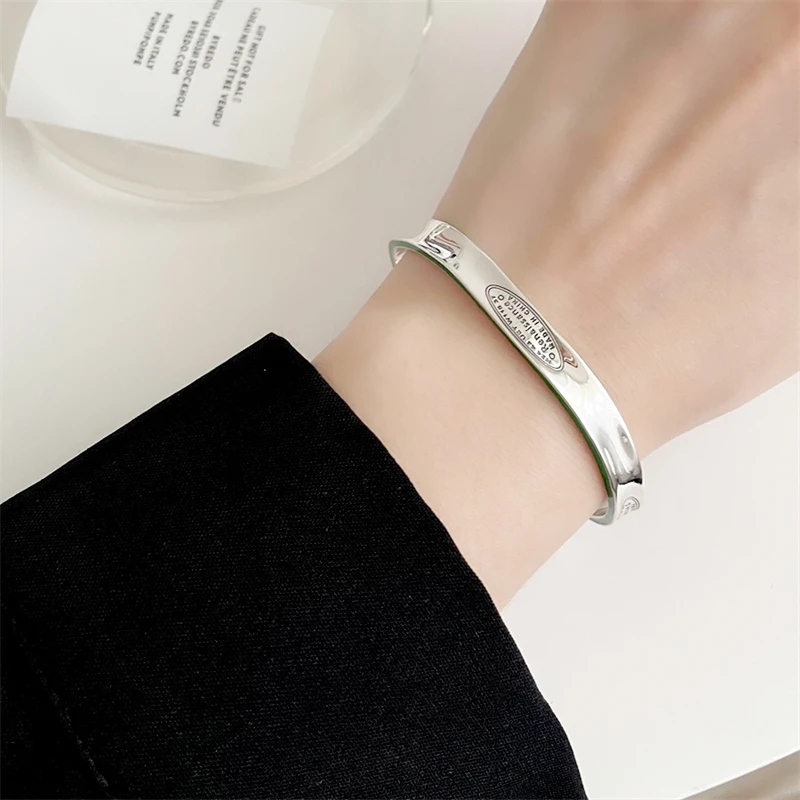

WEDHOC 925 Sterling Silver Avocado Green Sandwich Vintage INS Resizable Bracelet For Women Luxury Jewelry Party Birthday Gift