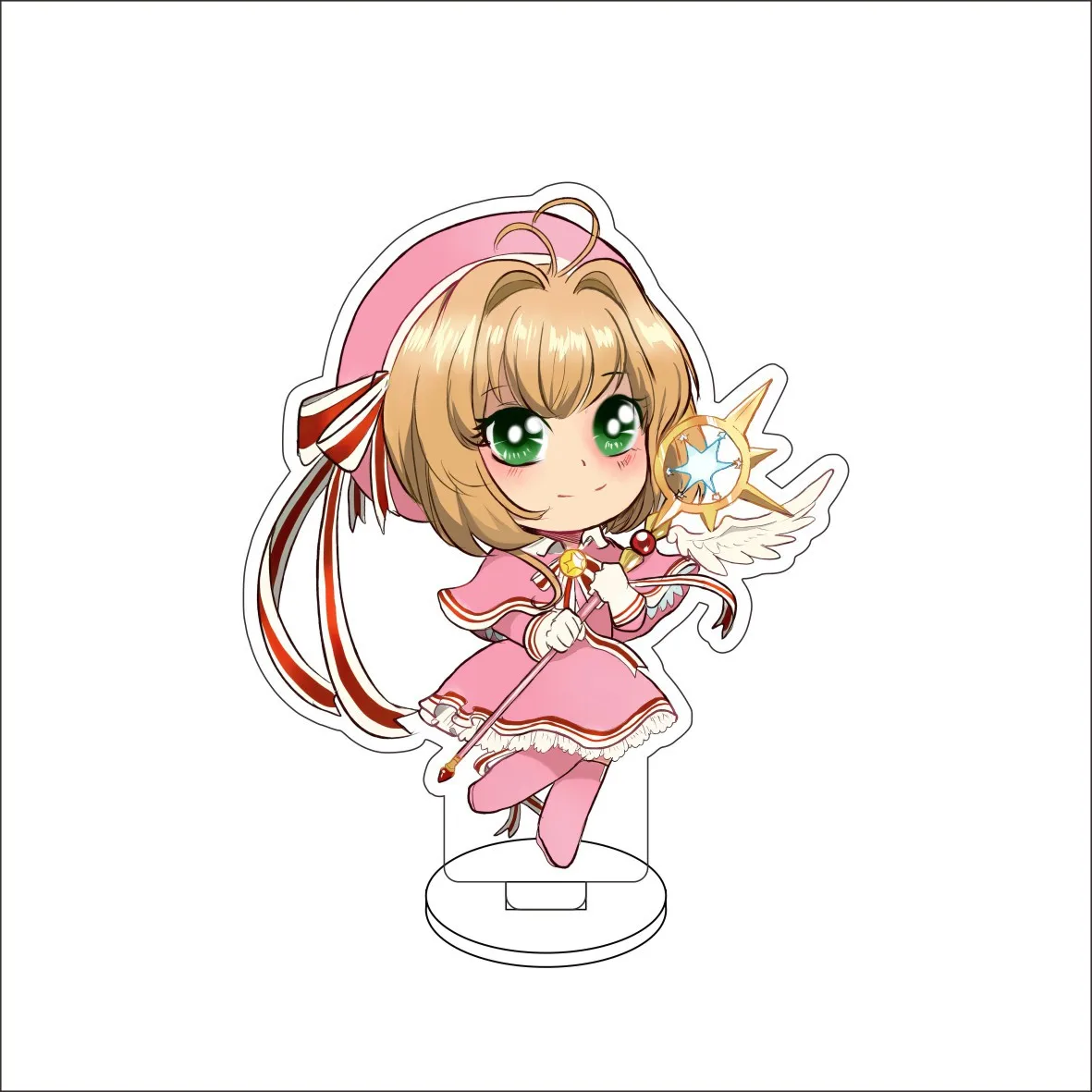 10CM Anime ‌Card Captor Sakura Cos Kinomoto Sakura Li Syaoran Tomoyo Daidoji Yue Figure Acrylic Stand Cute Ornaments Gifts view 4