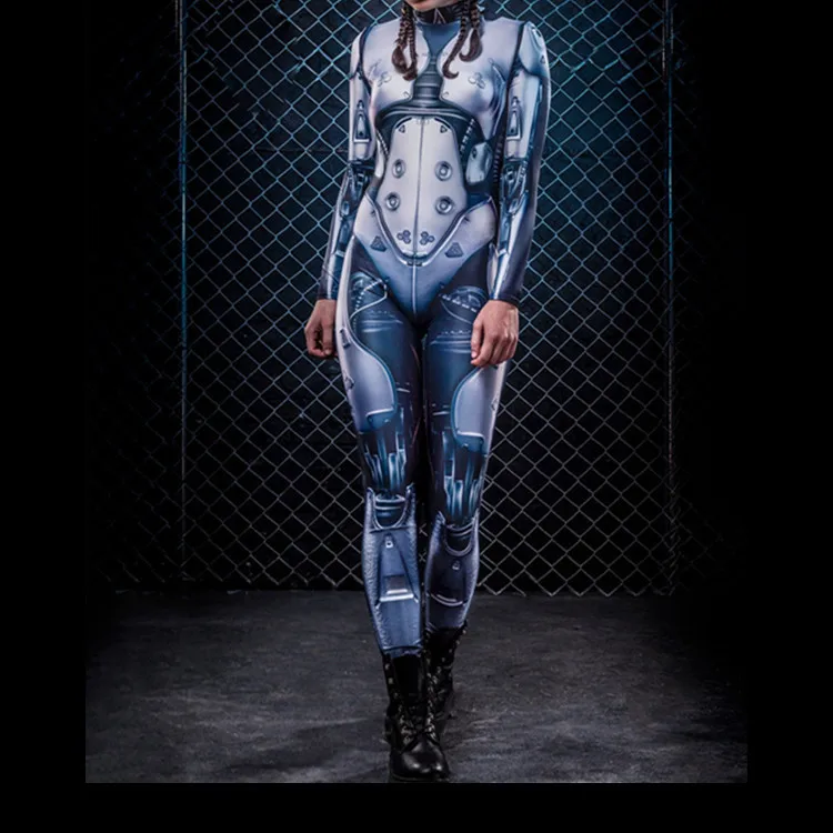 Tuta da donna Cosplay Cyber Art Streak Holiday Party Costume Cosplay Halloween Uomo Tuta Performance Zentai Suit disfraz