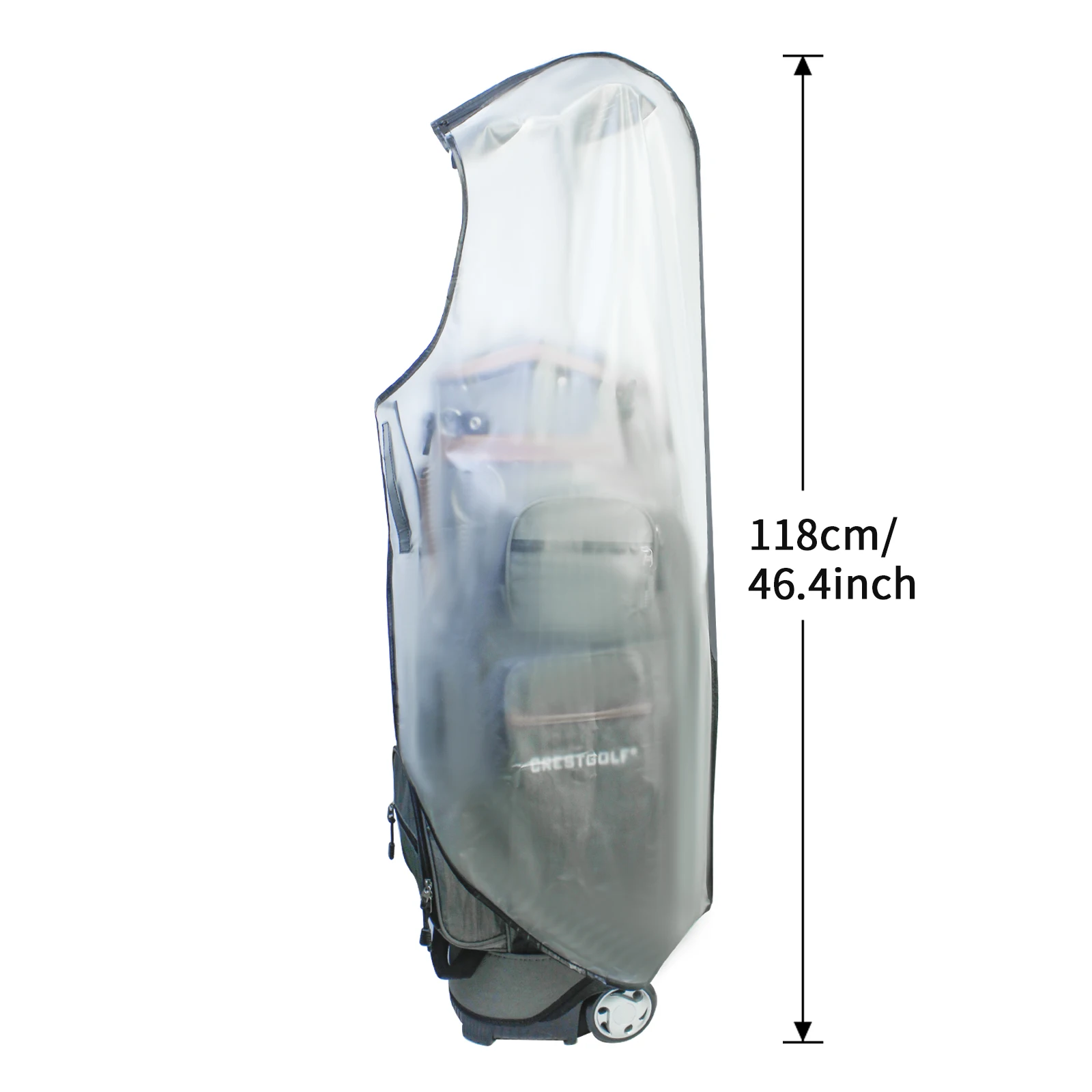 Golf Bag Rain Protection Cover Clear Rain Cover with Hood for Golf Bag, Golf Push Carts, Golf Club Outdoor Golf Supplies