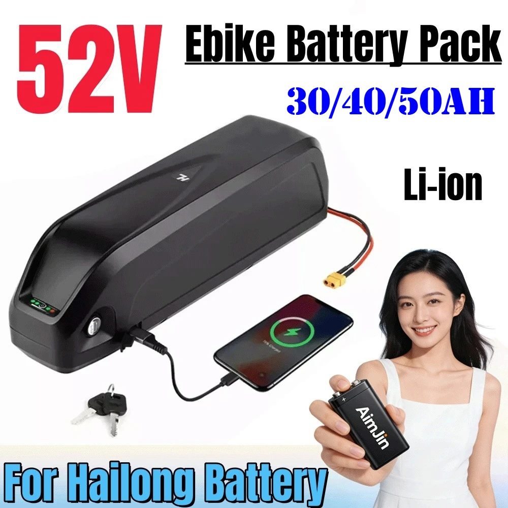 

New Original 52V Hailong Battery polyester DP-9, BMS 18650 cell, lithium-ion 52V 50AH battery pack