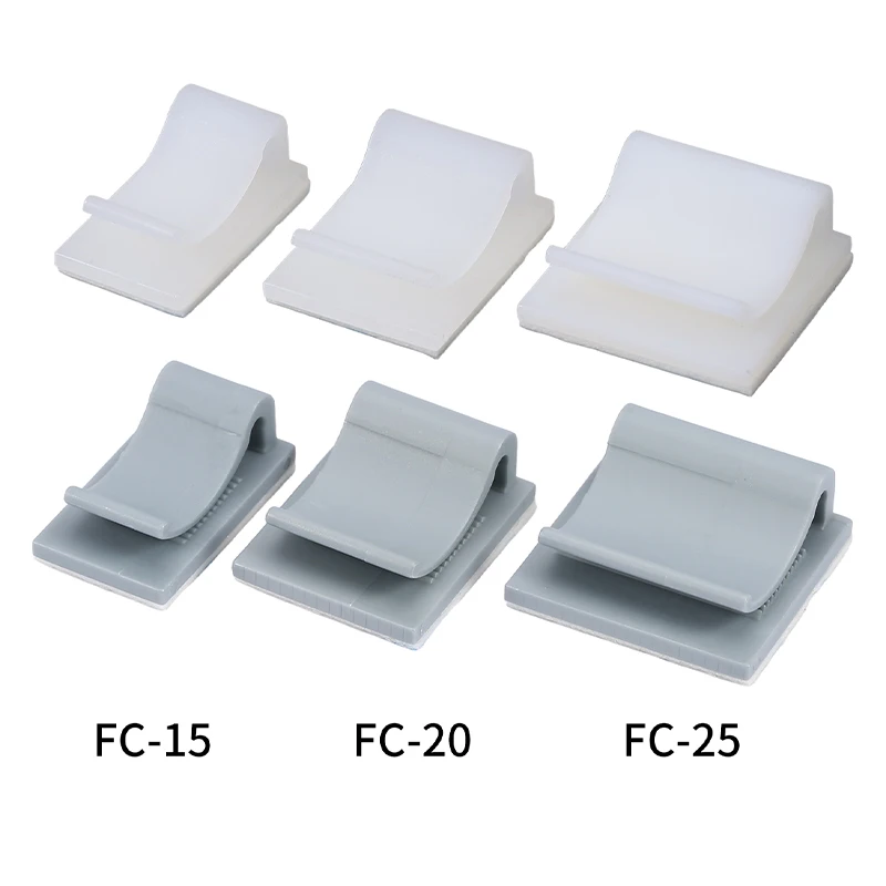 White Grey Cable Management Clips Sticky Wire Holder Cord Organizer for Home Office Desk Wall Car Dash Nightstand Power Line