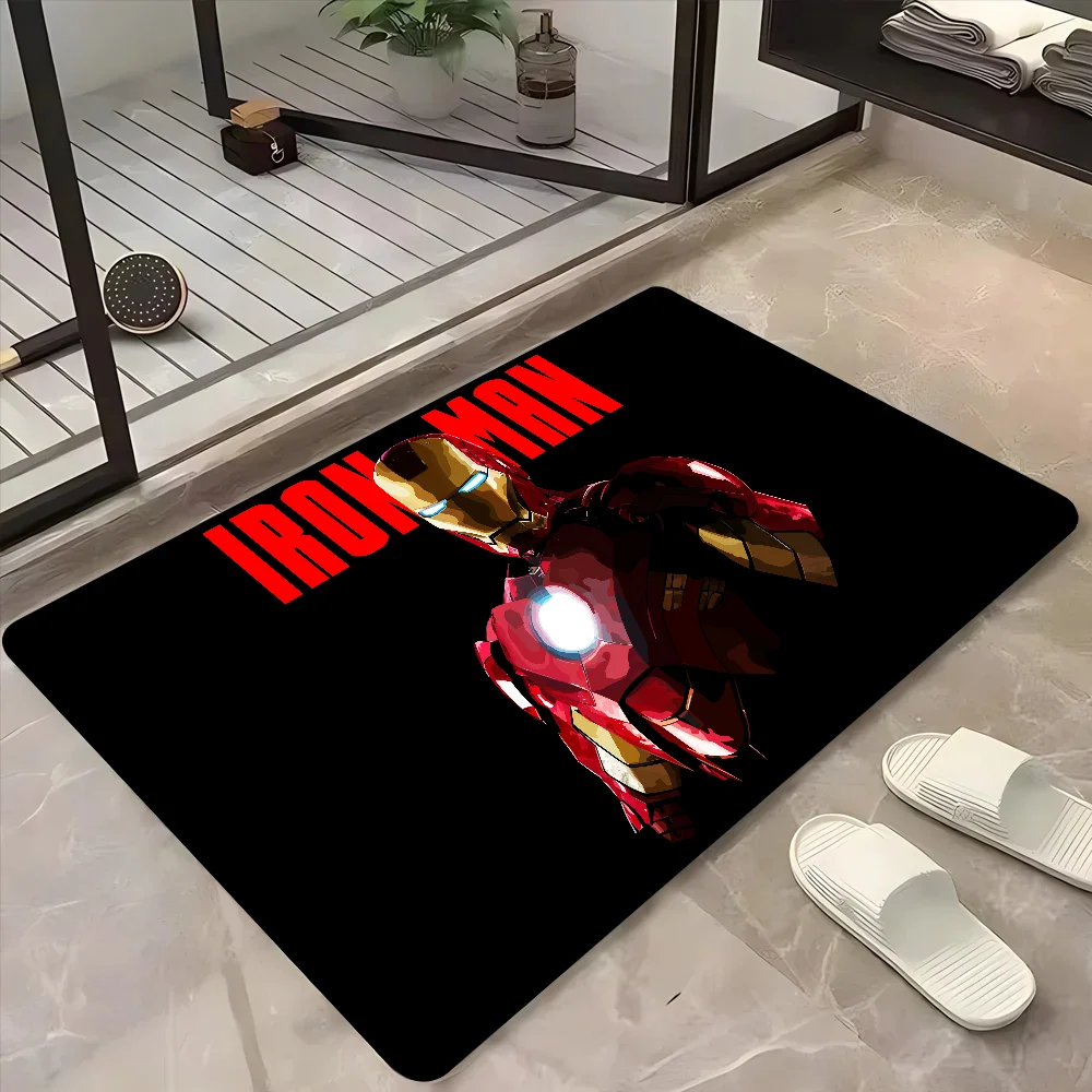 

I-Iron Man Floor Mat Doormats Home Carpet Foot Mat Bathroom Absorbent Mats Anti-Slip Mats Home Decor Supplies Carpets Home
