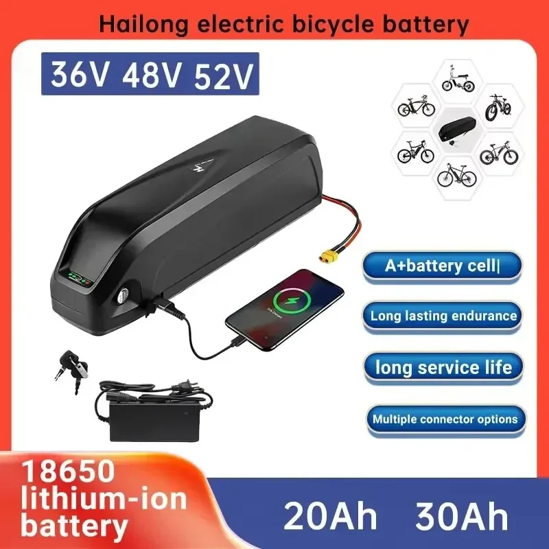 

Аккумулятор для электрического велосипеда Hailong 36 В 48 В 52 В USB 18650 BBS02 BBS03 BBSHD 17 Ач 20 Ач 30 Ач 500 Вт 750 Вт 1000 Вт 1500 Вт Аккумулятор для скутера