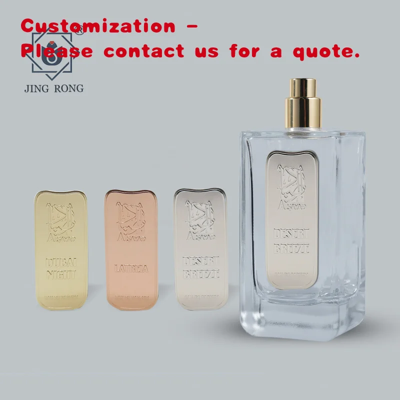 custom.Aluminum Label Sticker and Nameplate Alphabet 3d Embossed Self Adhesive Metal Custom Foil Perfume Bottle Aluminum Lab