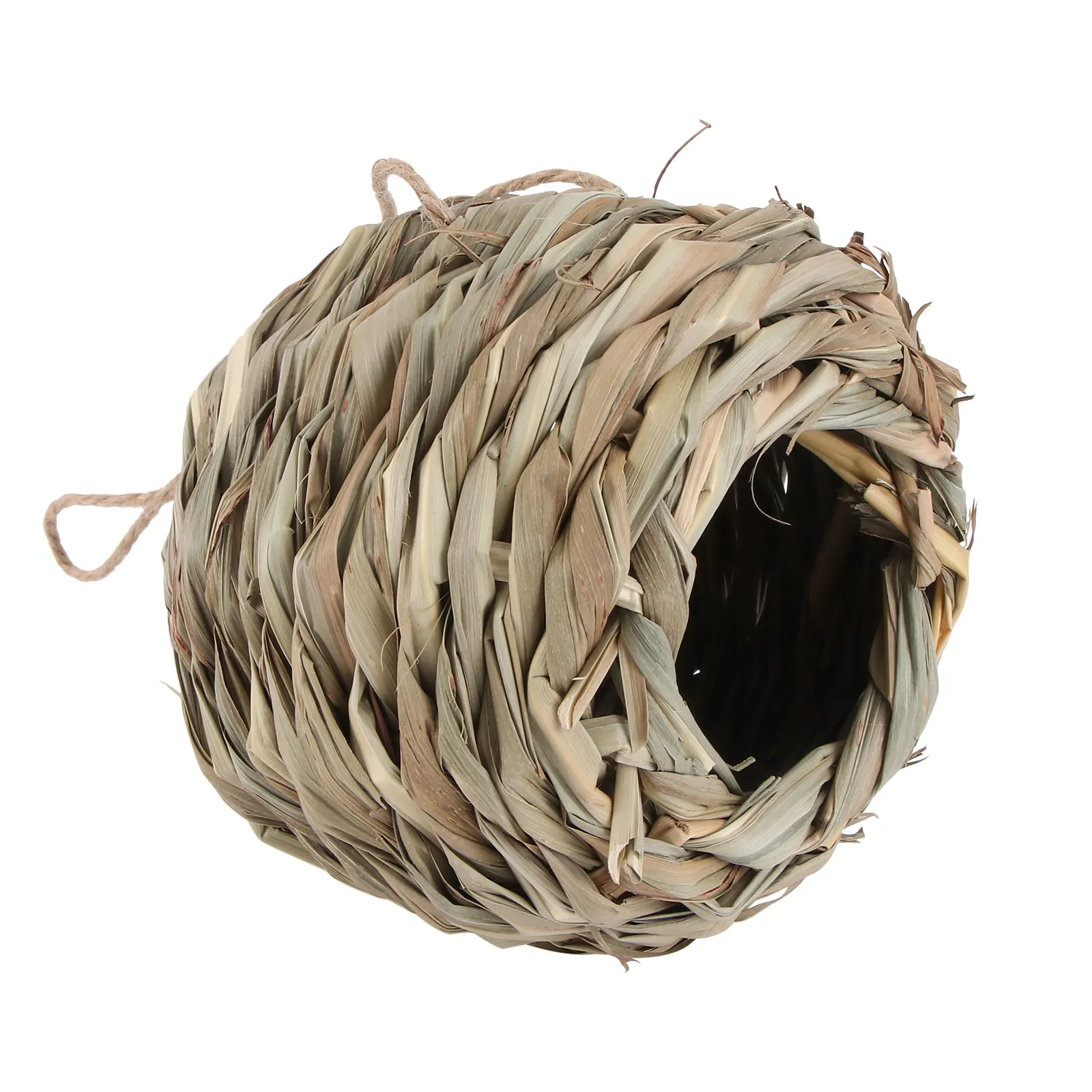 

1pc Spherical Bird Nest Woven Rattan Hanging Birdhouse Durable Natural Design For Small Birds Outdoor Pet Bird Nest