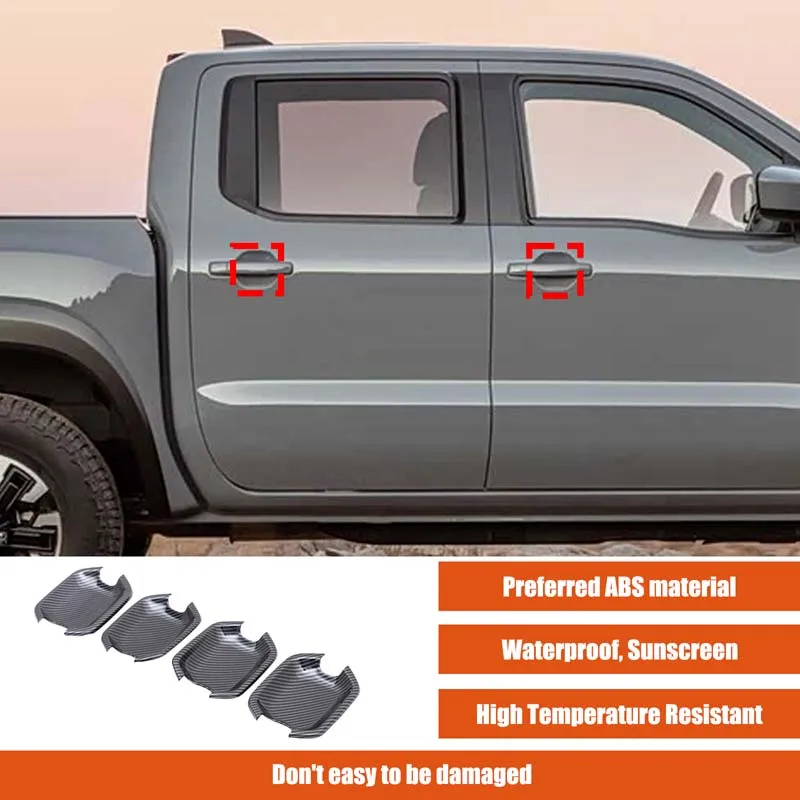 

For 2020-2021 Nissan Frontier/2019 Mitsubishi Pajero exterior door bowl protector car decorative accessories ABS carbon fiber