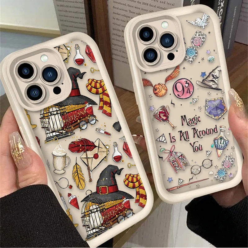 Case For iPhone 16 15 14 13 12 11 Pro Max X XS X S Max XR SE 2020 7 8 Plus iphone16 Gorgeous Magic Potters Wand Harries Silicone - náhled 3
