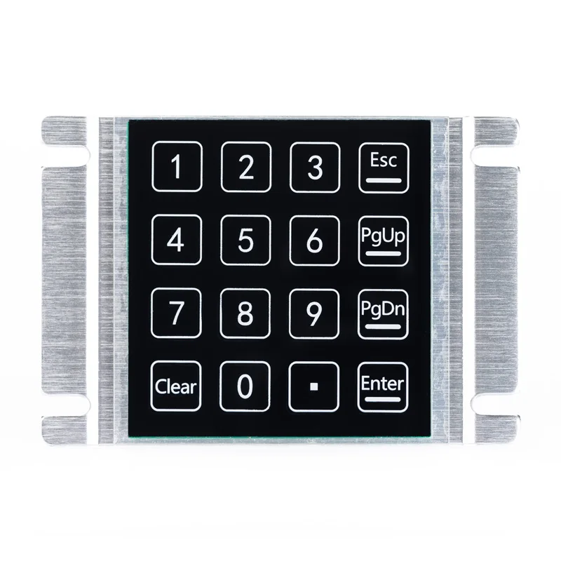 16 Keys Waterproof And Dustproof Induction Keyboard Panel Mount Capacitive Touch Keypad For Parcel Locker Access Control