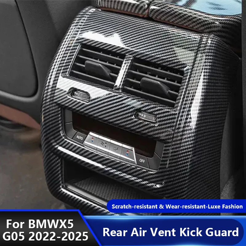 ASB Carbon fiber For BMW X5 G05 X6 G06 2019-2023 Rear Air Conditioning Vent Outlet decoration Cover usb Frame Auto Accessories