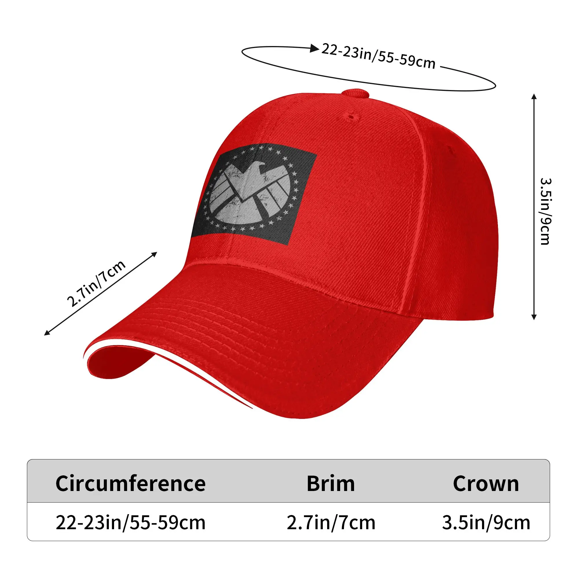 Shield agent training Cap Casual Baseball Caps Adjustable Hat Hip Hop Summer Unisex Baseball Hats Customizable
