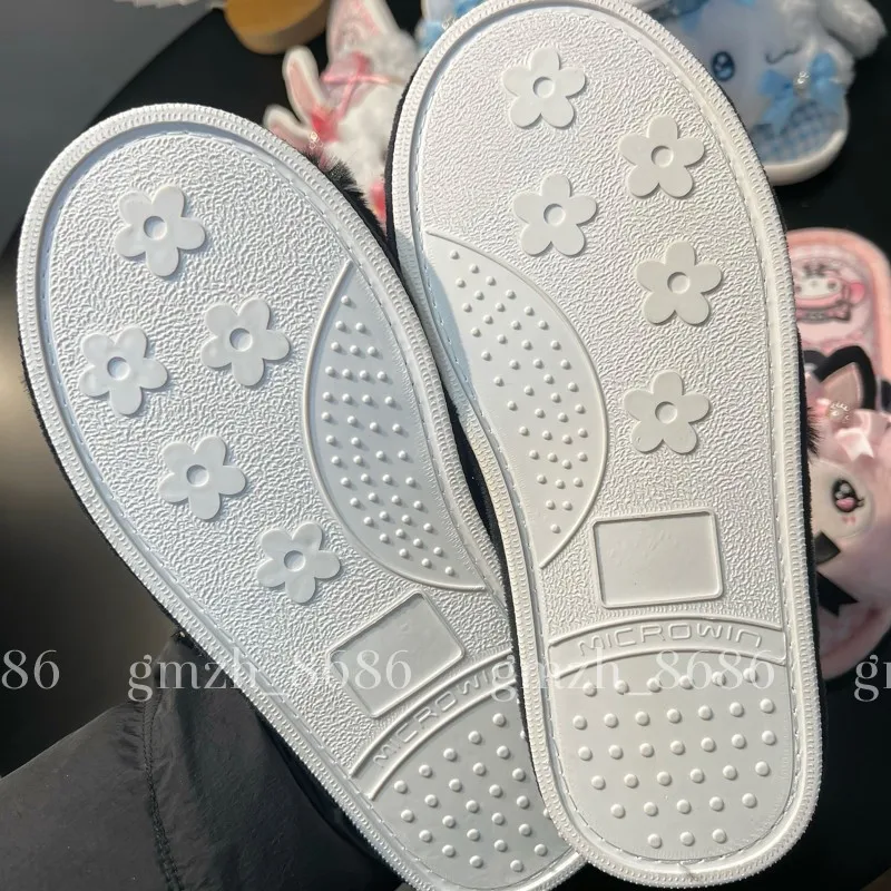 Sanrio Hello Kitty My Melody Cinnamoroll Kuromi Pluche Pluche Teen Thuis Lolita Slippers voor Meisjes Vier Seizoenen Thuis Slippers