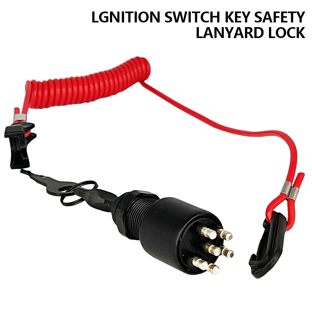 For JOHNSON EVINRUDE OMC BRP 1996 Up 175974 Boat Engine Ignition Switch Key Outboard Motor Safety Lanyard Lock