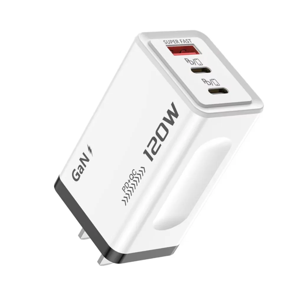 3-Ports 120W Quick Charger Plug USB+PD Fast Charging Phone Charger Adapter EU/US/UK PD QC3.0 for Huawei/Xiaomi/Samsung