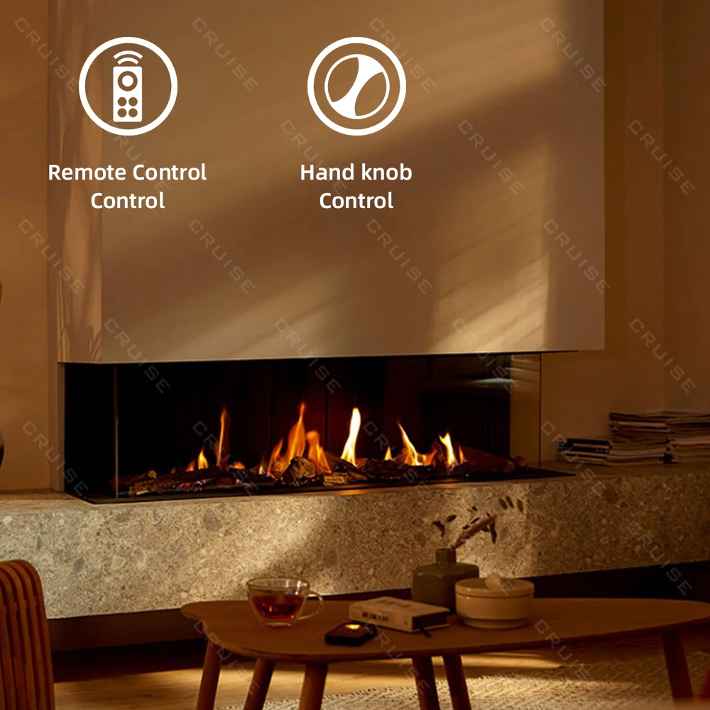 CRUISE 72inch 1828x720x380mm Interior Modern Insert Multi-view Propane Natural Gas LPG/LNG Gas Fireplace With Remote Control